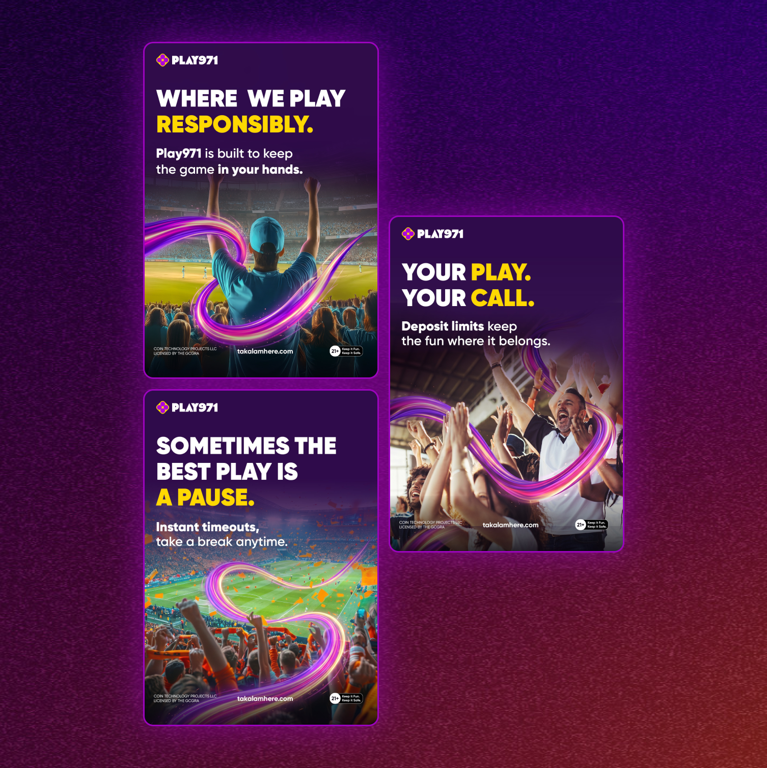Example social creative assets for Play971