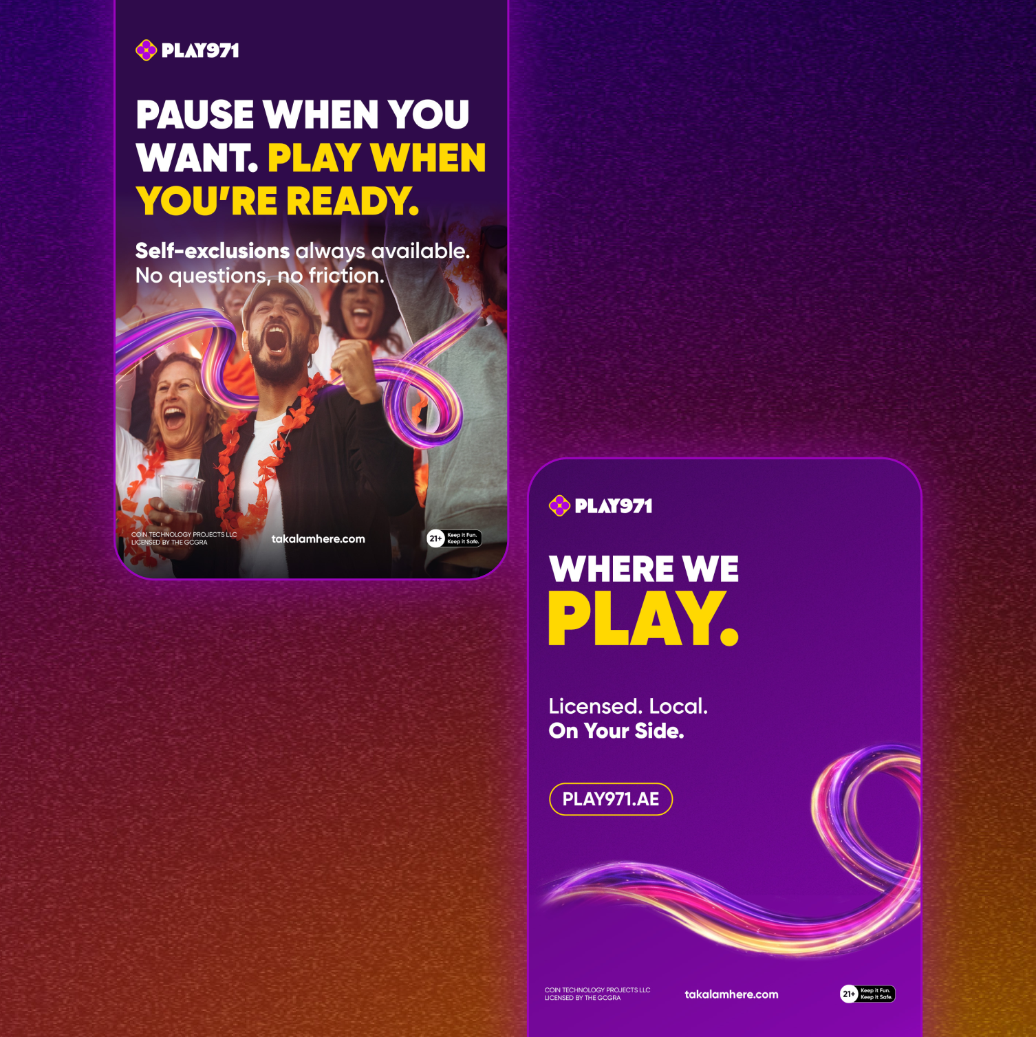Example social creative assets for Play971